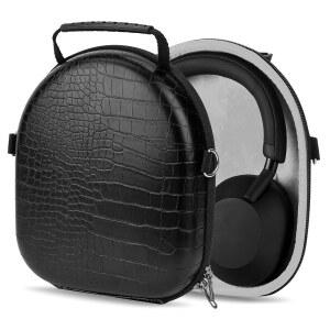 GEEKRIA 쉴드 헤드폰 케이스 소니 WH-XB920N /XB900N /1000XM5 /1000XM4 등과 호환 하드쉘 여행용 휴대용 가방을 케이블 스토리지(블랙)로 교체합니다