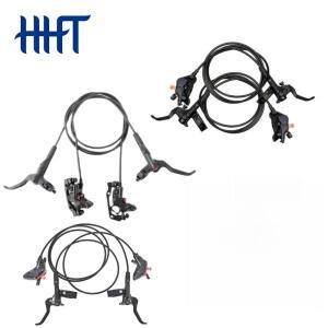 HHT MTB 4피스톤 자전거 유압식 디스크 브레이크 T8 T7 T6 쿨링 패드 포함 오일 압력 로드 바이크 로터 캘