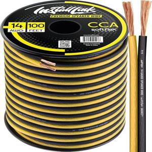 링크 14 AWG 게이지 스피커 와이어 케이블(100피트) 스테레오, 자동차 또는 홈 시어터(CCA) 설치