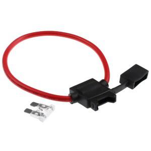 주코토 인라인 퓨즈 홀더 25A 12 AWG 게이지 와이어 자동차 오토 블레이드 방수