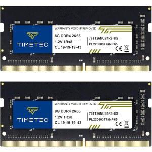 타임텍 하이닉스 IC 16GB KIT (2X8GB) DDR4 SODIMM FOR INTEL NUC / MINI PC /HTPC 보드 2666MHZ PC4-21300 비 ECC 언버퍼링 1.2V CL19 싱글 랭크 260 핀 메모리 업그레이드(16GB (2X8GB))