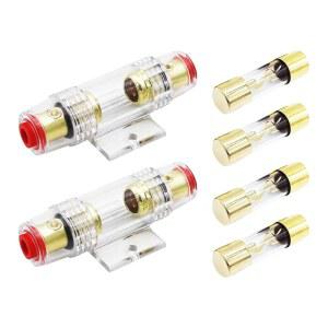 4-8 게이지 AWG 인라인 퓨즈 홀더 자동차 오디오 부품 알람 증폭기 컴프레서(6PCS)를 위한 100A AGU 퓨즈가 장착된 4-10 와이어