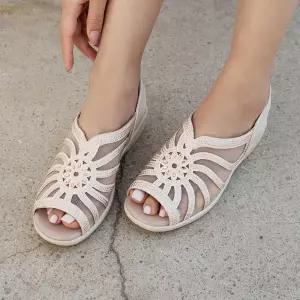 누디아 경량 시스루 통굽 샌들 4cm