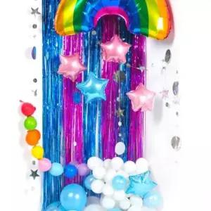은박 수술커튼 생일 커튼 기념일 연말 파티 데코 생일파티 2색