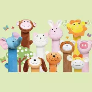 보들보들 삑삑이 동물친구들 헝겊장난감 외출용 오감자극 완구 백일아기용 감각발달