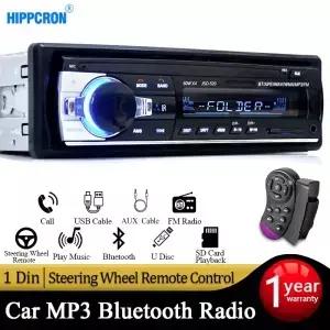차량용 오디오 플레이어 FM 라디오 음악 USB 대시 AUX 입력 1 din 블루투스 12V Mp3 60Wx4
