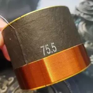 1pcs 75.5/76/76.5mm베이스 스피커 보이스 코일 4 옴 우퍼 라운드 구리 와이어 흰색 알루미늄 액세서리