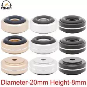 20x8mm 스피커 절연 스탠드베이스 CNC 가공 솔리드 알루미늄 피트 패드 CD 플레이어 서브 우퍼 기타 코빈