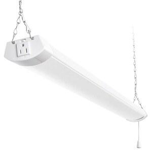 하이콜리티 4FT 120W LED 상점 조명 연결 가능, 13000lm(400W 등가), 차고, 작업장, 지하실, 걸이식 또는 플러시 마운트용 5000K 유틸리티 조명, 전원 코드 및 풀 체인, ETL 포함