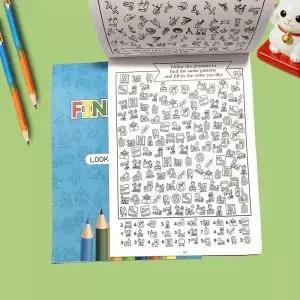 1권의 책 물건 찾기 32페 및 색칠하기 집중력 운동 학교 용품