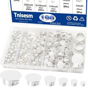 TNISESM 190PCS 9 사이즈 나일론 플라스틱 구멍 플러그 1/5