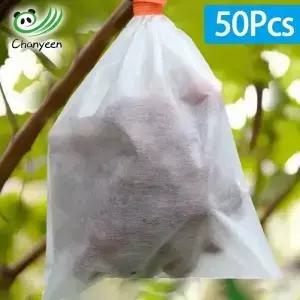 1050pcs 사과 포도 딸기 성장 가방 해충 방제를위한 부직포 식물 보호 버드 원예 도구