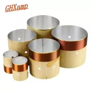 GHXAMP 25.5mm 스피커 베이스 보이스 코일 4인치 6.5인치 10인치 서브우퍼 수리용 8옴 화이트 알루미늄