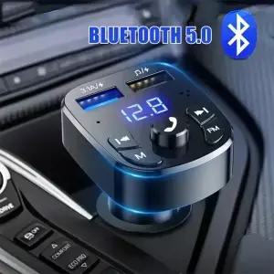 블루투스 5.0 차량용 리시버 듀얼 USB 카 키트 FM 트랜스미터 오디오 MP3 플레이어 오토라디오 핸즈프리
