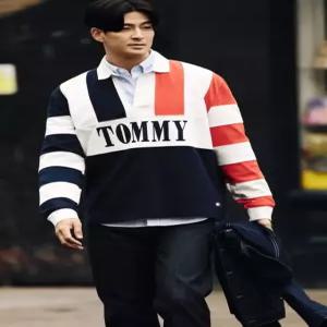 매장정품 TOMMY JEANS 타미진스 남여공용 릴렉스 아카이브 럭비 티셔츠 T32G1TKT10TMT1 T32G1TKT10TMT1-JSO