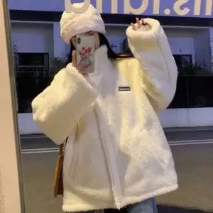 셀럽하우스 여성 겨울아우터 양털점퍼 뽀글이 여자 오버핏후리스