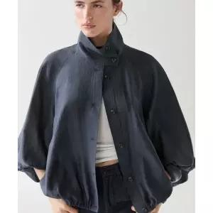 MASSIMO DUTTI 플루이드 디테일 봄버 자켓 463727