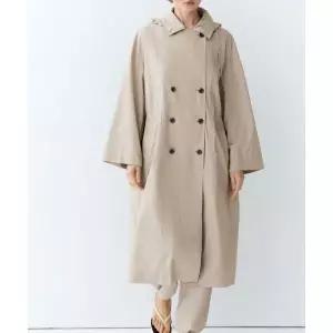 MASSIMO DUTTI 코튼 블렌드 테크니컬 트렌치코트 463736