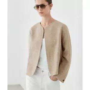 MASSIMO DUTTI 마블 디테일 봄버 자켓 463825