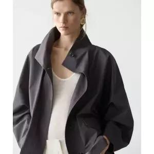 MASSIMO DUTTI 쇼트 코튼 케이프 재킷 463831