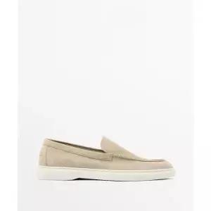 MASSIMO DUTTI 스플리트 스웨이드 발등 스티치 레더 로퍼 463913