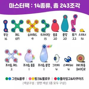 유치원 창의블록 자석형 조형 창작 클릭소 마스터팩 243p 청각