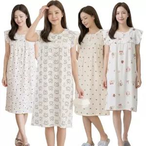 이브바바 여성 여름 요루면 캐릭터 민소매 나시 원피스 잠옷 파자마