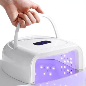 60W 충전식 UV LED 네일 램프 더 빠른 무선 드라이어 젤 폴란드 라이트 42 비즈 및 휴대용 핸들 손톱 발톱용 전문 경화 자동 센서 퀵 드라이 머신