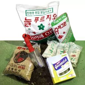 분갈이6종세트 흙 난석 마사토 식물영양제 모종삽 외 분갈이세트 분갈이흙
