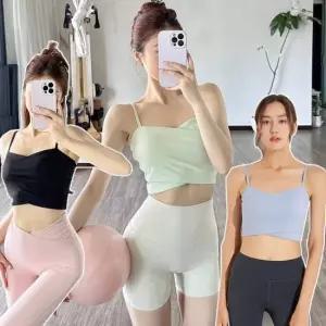 여성짐웨어 여성 스포츠 요가 운동 패션 필라폴웨어 두겹 브라탑 여자헬스복