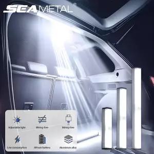 SEAMETAL 차량 센서 라이트 바닥 트렁크 후드 USB 충전식 자동 감지 라이트 바 /감지 모드 램프