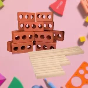 창의력발달 실감나는 경량 소프트 벽돌블럭+커넥터 52p 생각근육 오감자극