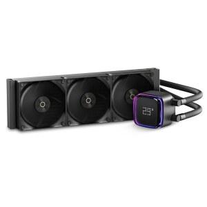 IOTA L36 BK AIO CPU 쿨러 액체 360MM(템프 디지털 디스플레이 ARGB 알루미늄 합금 펌프 유체 다이내믹 베어링 PWM 팬 인텔 LGA 115X /1200 /1700 /1851 및 AMD AM4 /AM5용 TDP300W 수냉 시스템)