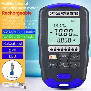 미니 광학 파워 AUA-DC7/DC5 OPM 광섬유 케이블 테스터-70   10/-50  26dbm SC/FC/ST 범용 포트 충전식