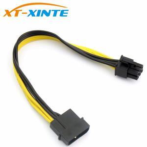 4핀 몰렉스 IDE - 6핀 PCI-E 그래픽 카드 전원 어댑터 케이블 어댑터 PC 비디오 와이어 20cm 18AWG