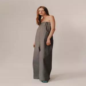 ZARA LIMITED EDITION 와이드 레그 데님 점프수트 - 블루 2351/705/407