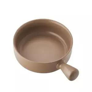 담음공방 온감 핸디보울 접시 자황(갈색) 빵도마