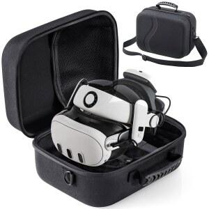 메타 퀘스트 3용 STARTRC GAMES 휴대용 케이스 BOBOVR S3 Pro /KIWI 디자인 배터리 헤드 스트랩 기타 액세서리와 호환되는 대형 여행용 케이스 오큘러스 퀘스트 3용 하드 쉘 여행 가방