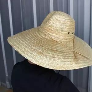 이 밀짚 스님모자(52cm) 작업 자외선차단 농사 과수원