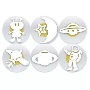 (6종세트 우주) 스탬프 뉴 퍼니/도장/찍기/놀이/어린이/스템프/모양/미술/선물/유아/키즈/물감/유아용/학습