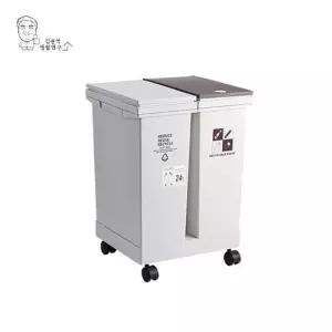 이우 재활용 쓰레기통 원터치 분리수거함 2 2단