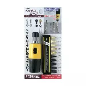 [RIZPICK]썬플라그 280 별비트 라쳇 드라이버 수공구