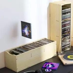 CD 수납장 원목 앨범정리함 DVD 게임디스크 보관함 진열 레코드랙