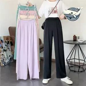 편안한 와이드핏 슬랙스 여름 캐주얼팬츠 심플 여름바지 여성여름팬츠 편한바지