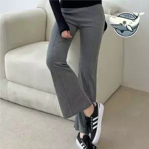 부드러운 골지 부츠컷 팬츠 스판 핀턱 바지 가을바지 여성가을팬츠 편한바지 여성면바지
