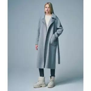 매장정품 SALT AND CHOCOLATE 솔트앤초콜릿 벨티드 울 핸드메이드 코트 그레이 4W244I001 5006829411 17846