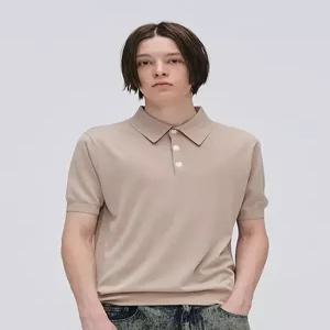 [이지오]Soft Collar Half Knit_Beige