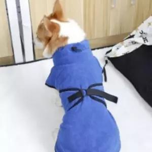 강아지 고양이 목욕타월 타올 극세사 펫 수건 가운 M