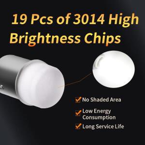 12V/24V LED 자동차 전구 브레이크 1156 BA15S P21W R5W BAY15D 2개 3014칩 초고휘도 정지 주차 방향지시등