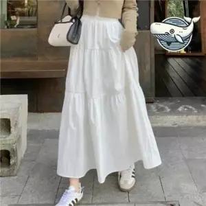 여름스커트 여름 데일리 화이트 플레어스커트 감각적인